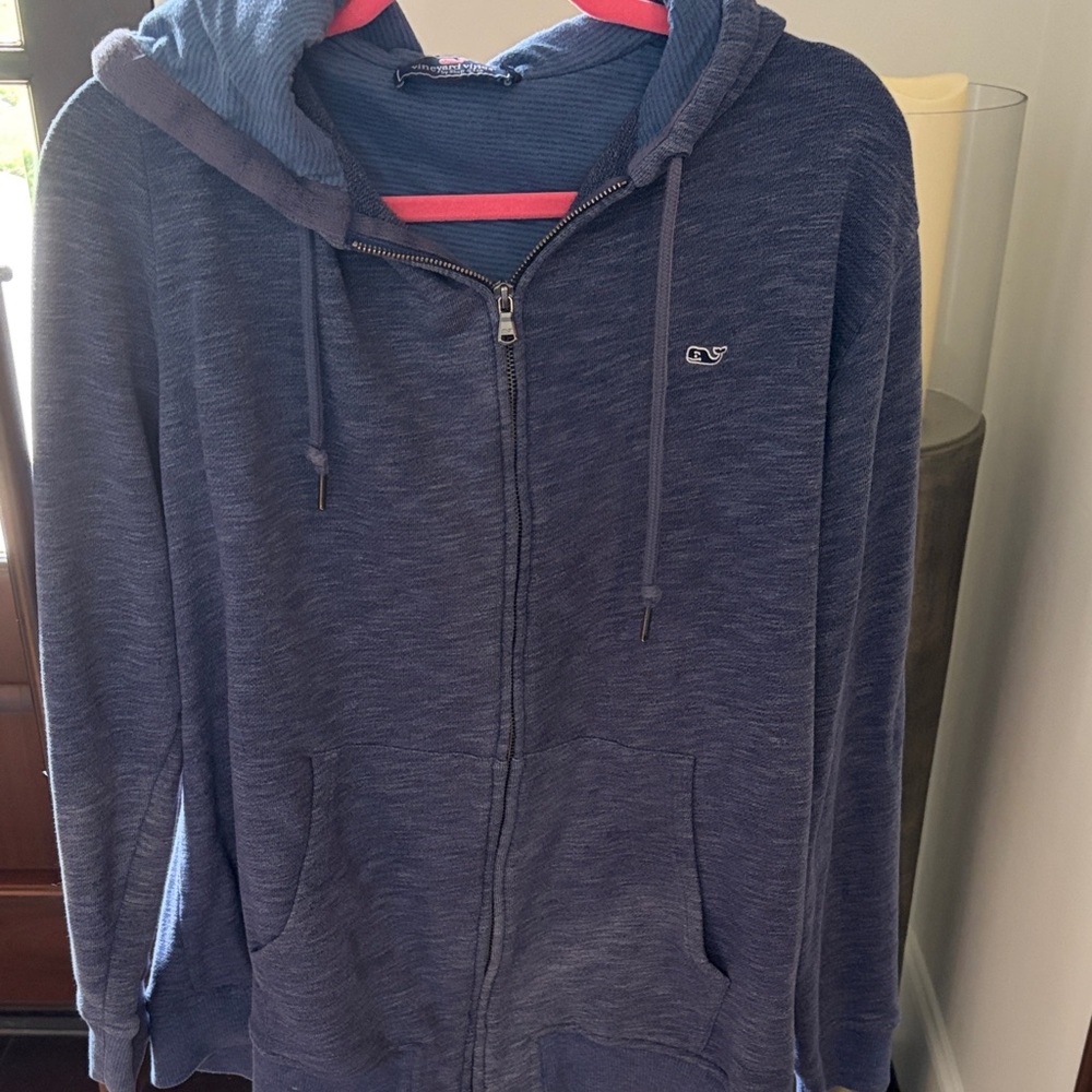 Vineyard Vines Navy Full-Zip Hoodie